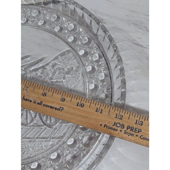 EAPG 1887 Currier & Ives Balky Mule Clear Glass Tray Flint Glass Co-operative - Picture 5 of 9